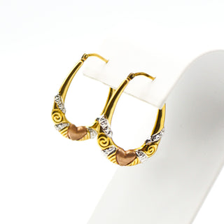 Vintage Claddagh Earrings 1/20th 10K Gold
