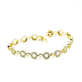 Infinity 7-Inch Tennis Bracelet in Gold Over Sterling Silver With CZ