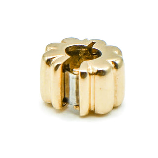PANDORA 14K Gold Ribbed Clip