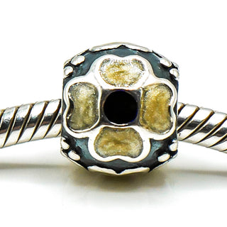 PANDORA Yellow Daisy Sterling Silver Flower Charm With Yellow Enamel