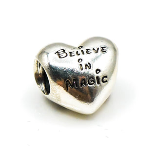 PANDORA Disney Mickey And Minnie Kiss Sterling Silver Charm With Black And Red Enamel