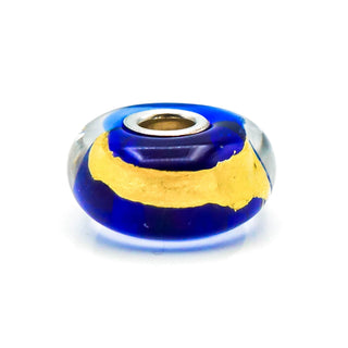 TROLLBEADS Throat Chakra Bead Sterling Silver Charm With 22K Gold
