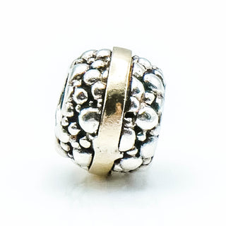 CHAMILIA Charm Dots and Lines Mixed Silver 14K Bead