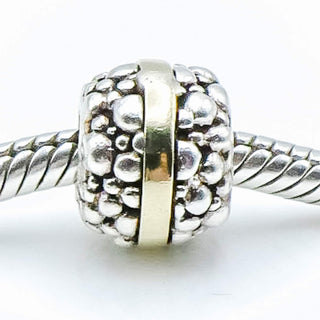 CHAMILIA Charm Dots and Lines Mixed Silver 14K Bead