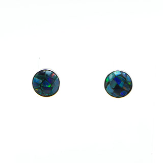 Opal Stud Earrings in Sterling Silver
