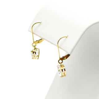 14K Gold Heart-Shaped Cubic Zirconia Earrings