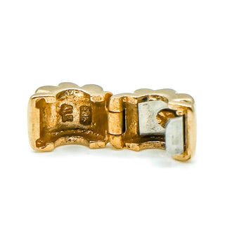 PANDORA 14K Gold Ribbed Clip