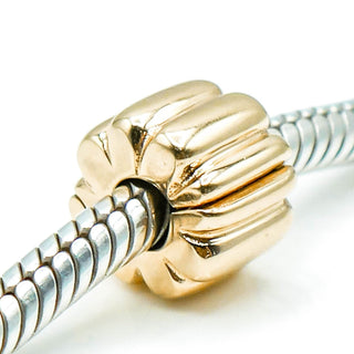 PANDORA 14K Gold Ribbed Clip