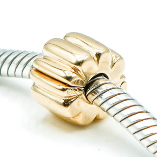 PANDORA 14K Gold Ribbed Clip