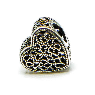 PANDORA Filled With Romance Sterling Silver Heart Openworks Charm
