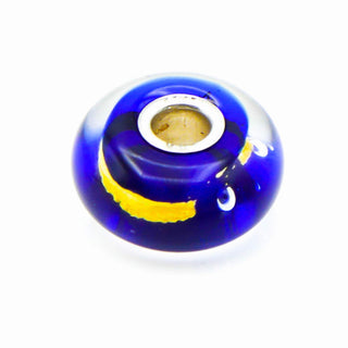 TROLLBEADS Throat Chakra Bead Sterling Silver Charm With 22K Gold