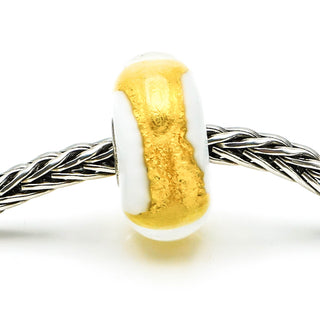 TROLLBEADS Crown Chakra Bead Sterling Silver Charm With 22K Gold