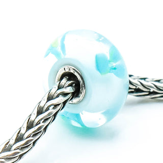 TROLLBEADS Ice Blue Flower Bead Sterling Silver Charm