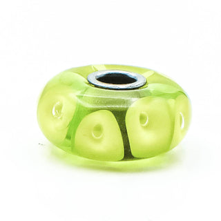TROLLBEADS Lime Glass Bead Sterling Silver Core Charm