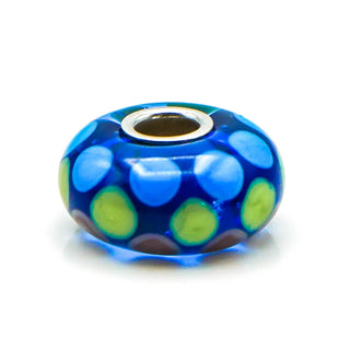 TROLLBEADS OOAK Unique Glass Bead Sterling Silver Core Charm