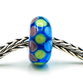 TROLLBEADS OOAK Unique Glass Bead Sterling Silver Core Charm