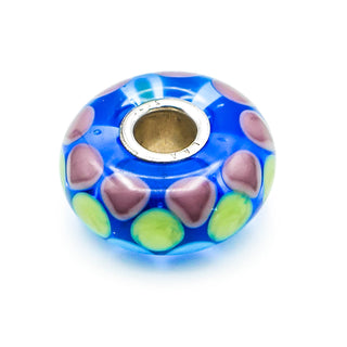 TROLLBEADS OOAK Unique Glass Bead Sterling Silver Core Charm