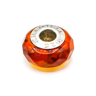 CHAMILIA Jeweled Collection Red Faceted Cubic Zirconia Charm With Sterling Silver Core