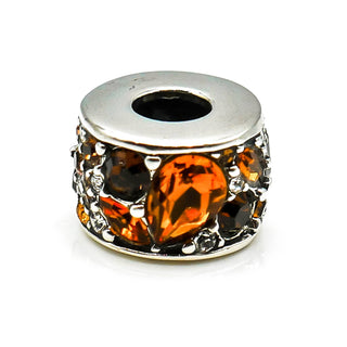 CHAMILIA Mosaic Umber Sterling Silver Charm With Swarovski Crystals