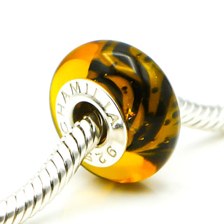 CHAMILIA Still Wild Murano Glass Charm With Sterling Silver Core