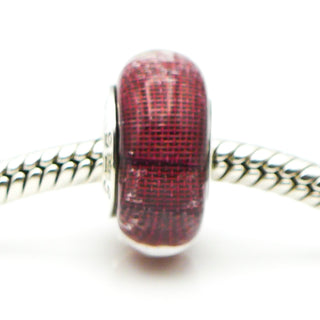 CHAMILIA Mystic Collection Fuchsia Murano Glass Charm With Sterling Silver Core