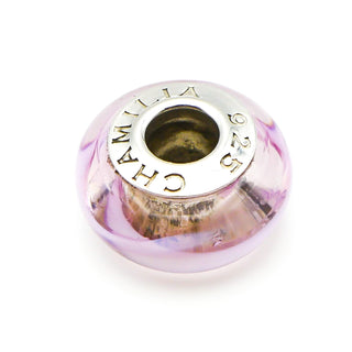 CHAMILIA Irresistible Pink Murano Glass Charm With Sterling Silver Core
