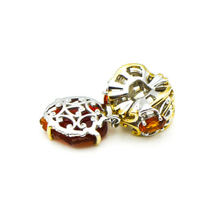 GEMS ON VOGUE Amber Leaf 18K Gold Plated Sterling Silver Charm With Citrine J416