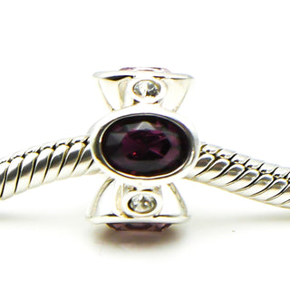 CHAMILIA Majestic Ovals Purple Swarovski Sterling Silver Charm