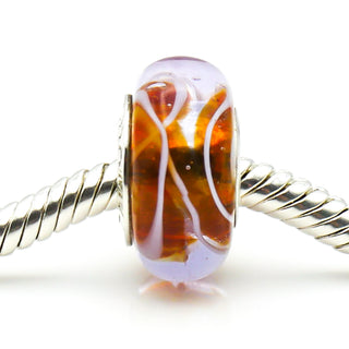CHAMILIA Umbra Swirl Murano Glass Charm With Sterling Silver Core