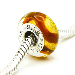 CHAMILIA Earth Murano Glass Charm With Sterling Silver Core