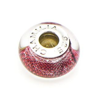 CHAMILIA Mystic Collection Fuchsia Murano Glass Charm With Sterling Silver Core