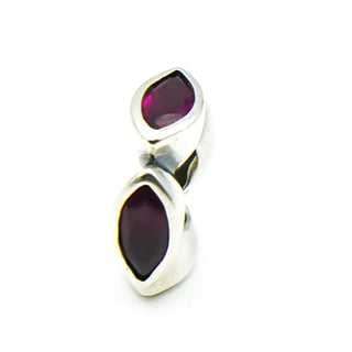 CHAMILIA Midtown Marquise Sterling Silver Charm With Fuchsia Cubic Zirconia