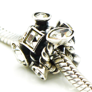 CHAMILIA Marquise Clear Swarovski Crystal Sterling Silver Charm