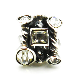CHAMILIA Marquise Clear Swarovski Crystal Sterling Silver Charm