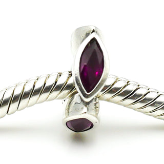 CHAMILIA Midtown Marquise Sterling Silver Charm With Fuchsia Cubic Zirconia