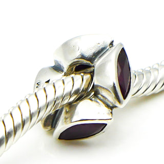 CHAMILIA Midtown Marquise Sterling Silver Charm With Fuchsia Cubic Zirconia