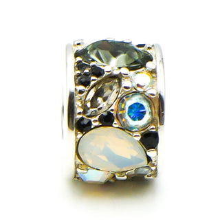 CHAMILIA Mosaic Black & White Swarovski Crystals Sterling Silver Charm