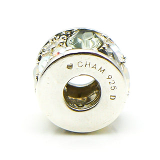 CHAMILIA Mosaic Black & White Swarovski Crystals Sterling Silver Charm