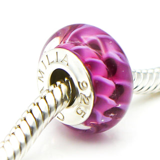 CHAMILIA Fuchsia Dream Murano Glass Charm