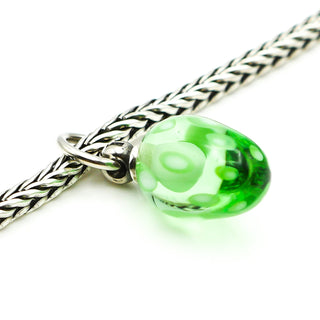 TROLLBEADS Festive Light Green Dot Tassel Bead Sterling Silver Charm