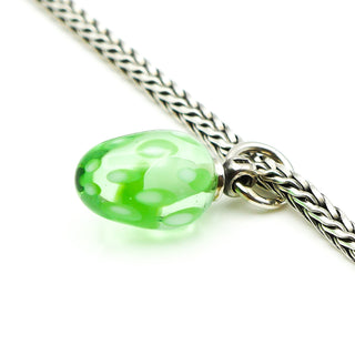 TROLLBEADS Festive Light Green Dot Tassel Bead Sterling Silver Charm