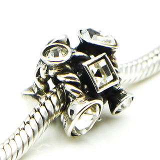 CHAMILIA Marquise Clear Swarovski Crystal Sterling Silver Charm