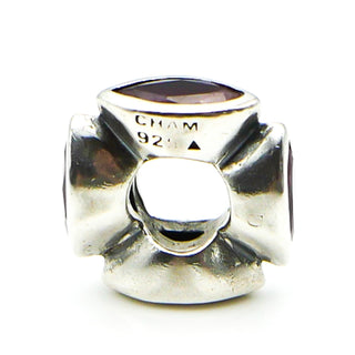 CHAMILIA Midtown Marquise Sterling Silver Charm With Fuchsia Cubic Zirconia