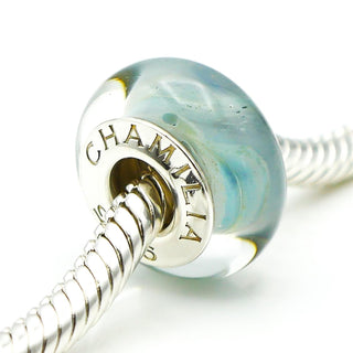 CHAMILIA Hues of Blue Murano Glass Charm With Sterling Silver Core