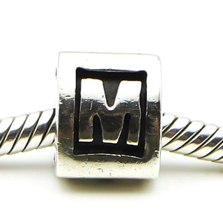 PANDORA Alphabet Letter M Sterling Silver Charm