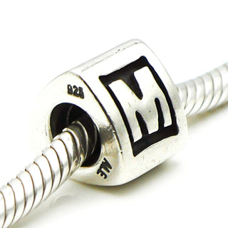 PANDORA Alphabet Letter M Sterling Silver Charm