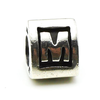 PANDORA Alphabet Letter M Sterling Silver Charm