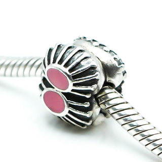 PANDORA Pink Enamel One Of A Kind Sterling Silver Clip Charm With Pink Enamel