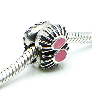 PANDORA Pink Enamel One Of A Kind Sterling Silver Clip Charm With Pink Enamel