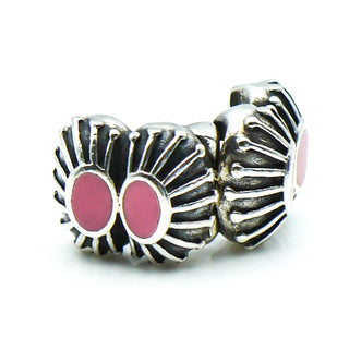 PANDORA Pink Enamel One Of A Kind Sterling Silver Clip Charm With Pink Enamel